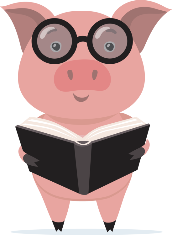 Reading,Pig,Glasses