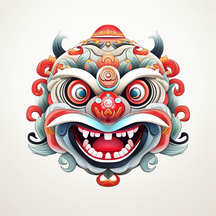 Chinese Lion Dance Head,Mask,Demon