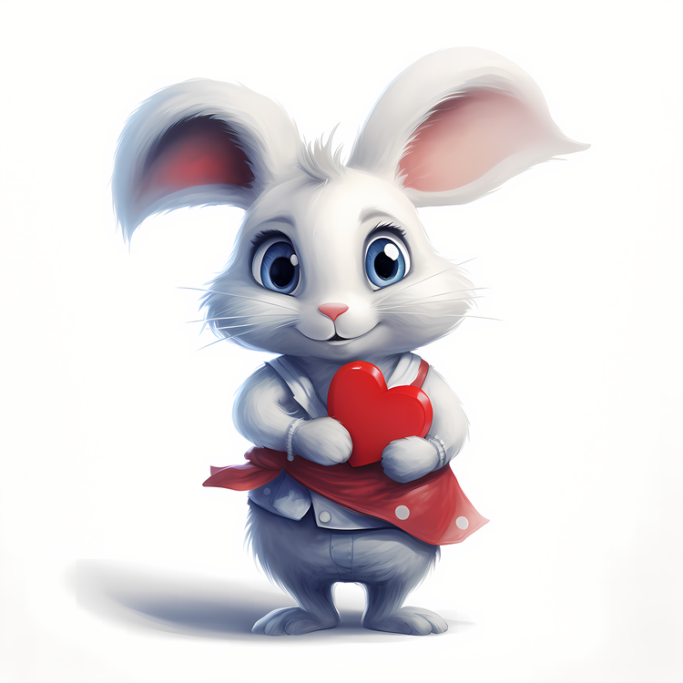Valentine Rabbit Hugging Love Heart,Others