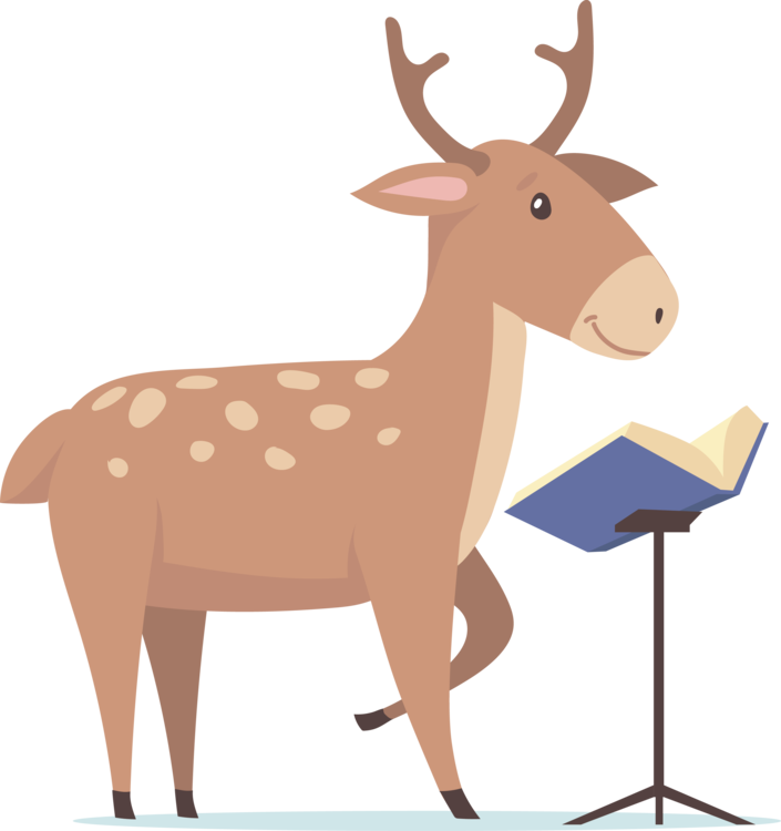 Reading,Deer,Standing
