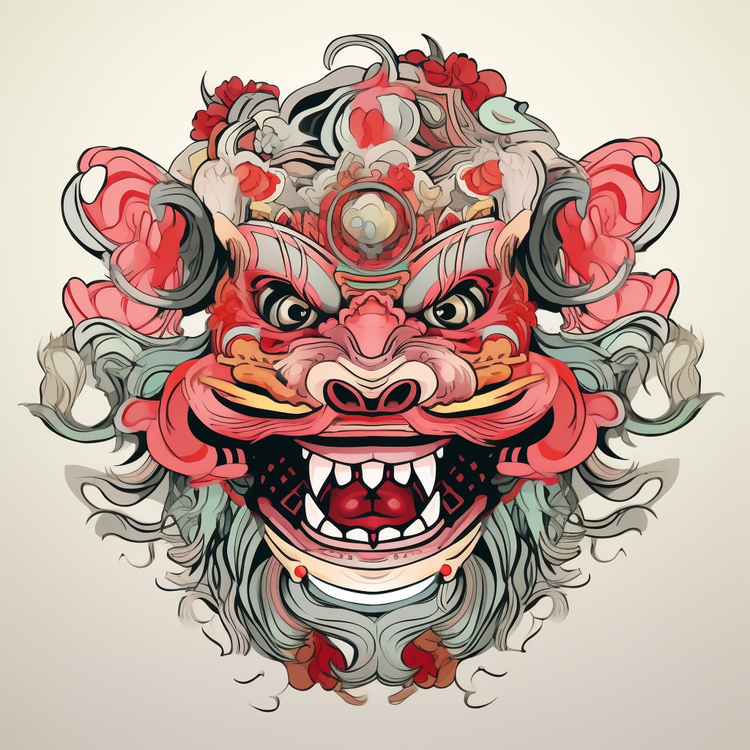 Chinese Lion Dance Head,Angry Monkey,Red Monkey