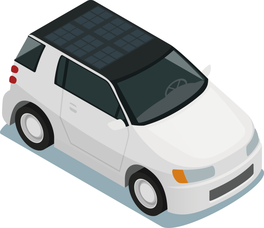 Electric Car,Solar Panel,Renewable Energy