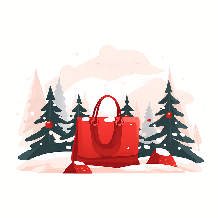 Red Bag With Gifts For Christmas,Others