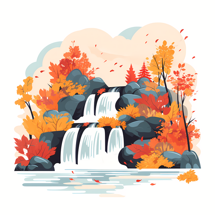 Waterfall,Autumn,Others
