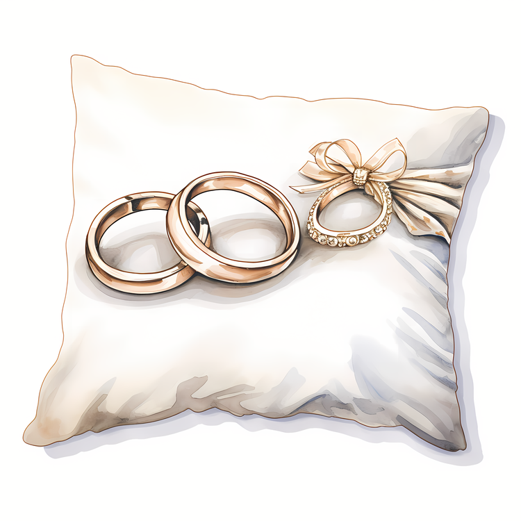 Pillows,Rings,Wedding