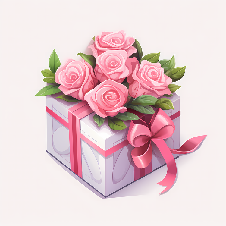 Gift Box,Pink Roses,Others