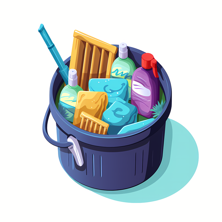 Bucket Of Cleaning Supplies,Others