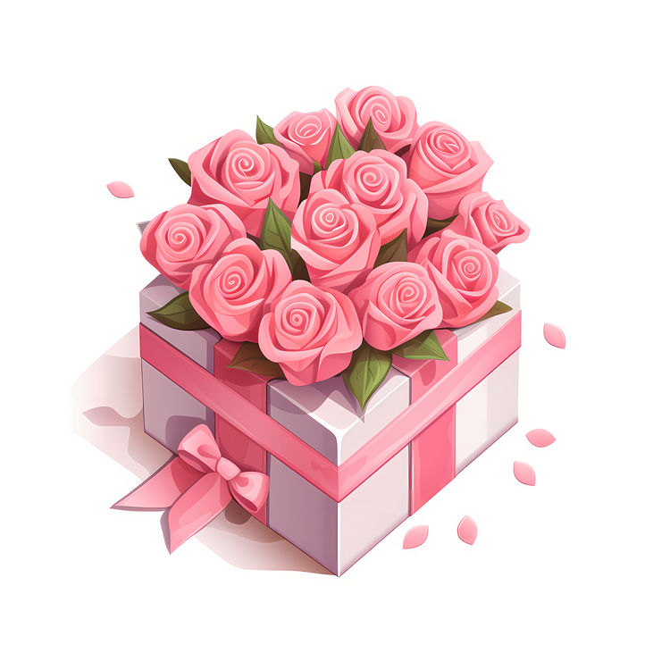 Gift Box,Pink Roses,Others