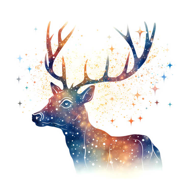 Abstract Reindeer,Stars,Others
