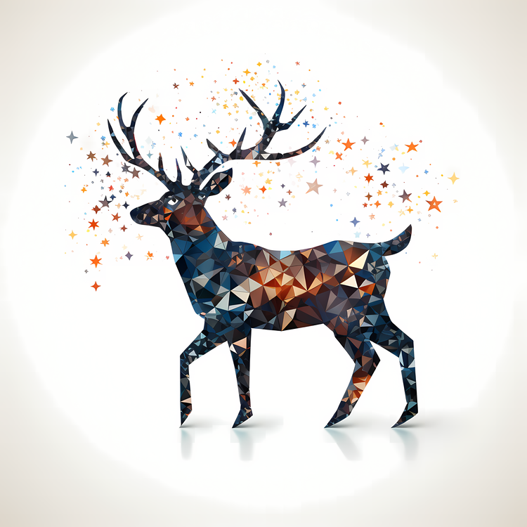 Abstract Reindeer,Stars,Others