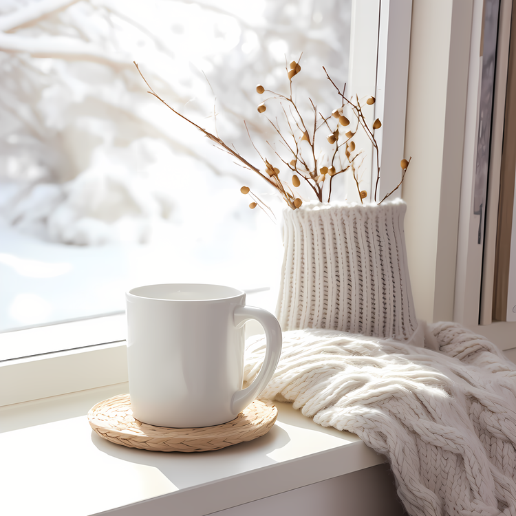Winter Window,Mug,Knits