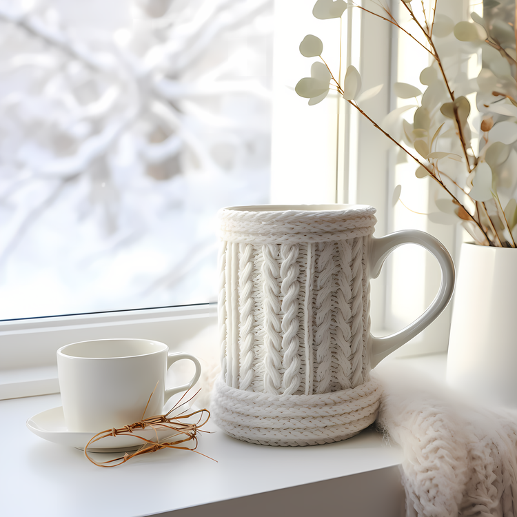 Winter Window,Mug,Knits