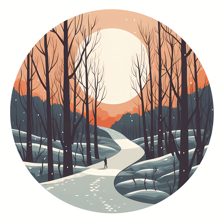 Winter Path,Woods,Others