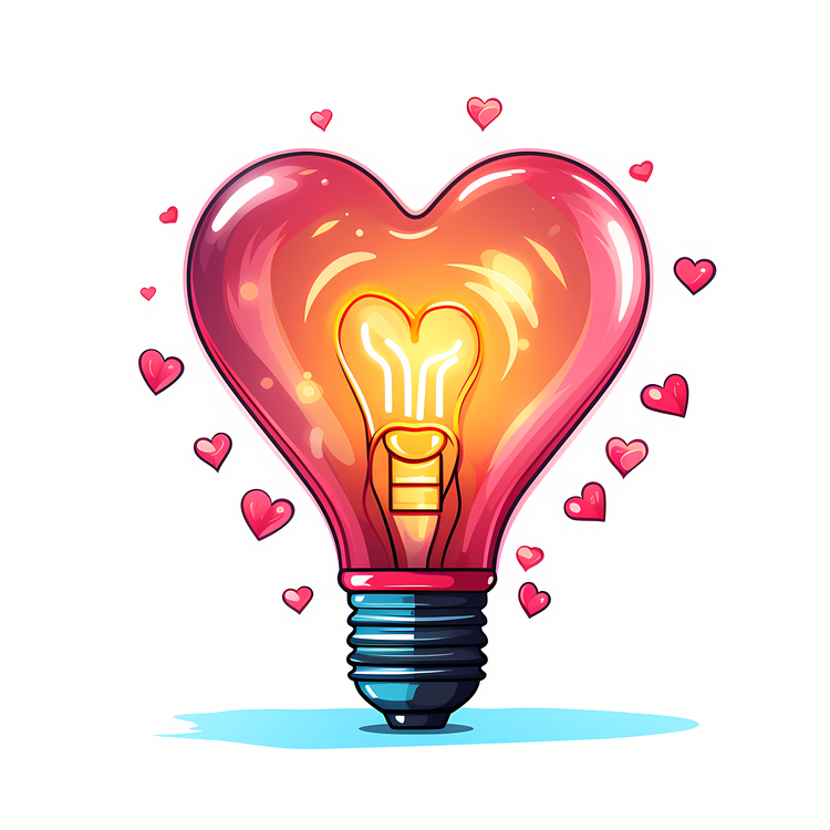 Valentines Day,Light Bulb,Heart