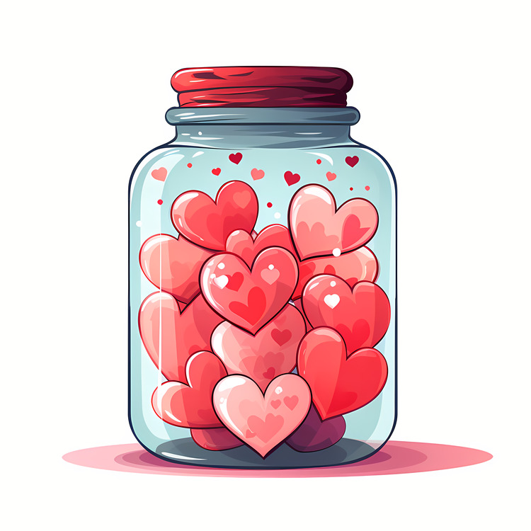 Valentines Day,Mason Jar,Heart