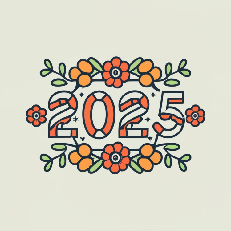 2025 Happy New Year,Happy,Bright