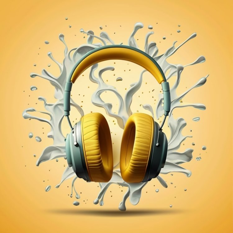 Yellow Headphones,Music,Headphones