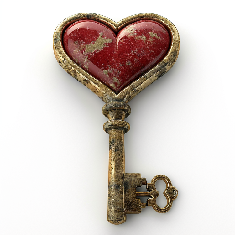 Valentine Key,Heart Key,Old Key