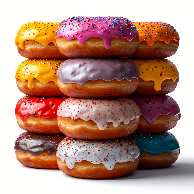 Stack Of Colorful Donuts,Others