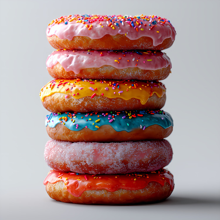 Stack Of Colorful Donuts,Others