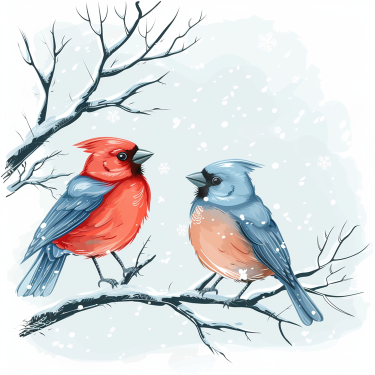 Shivering Birds,Winter,Others