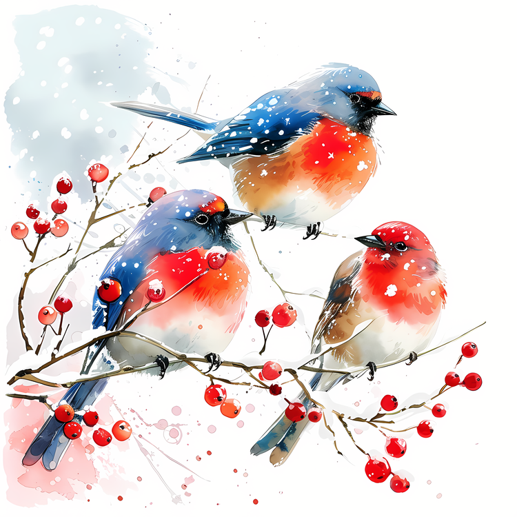 Shivering Birds,Winter,Others