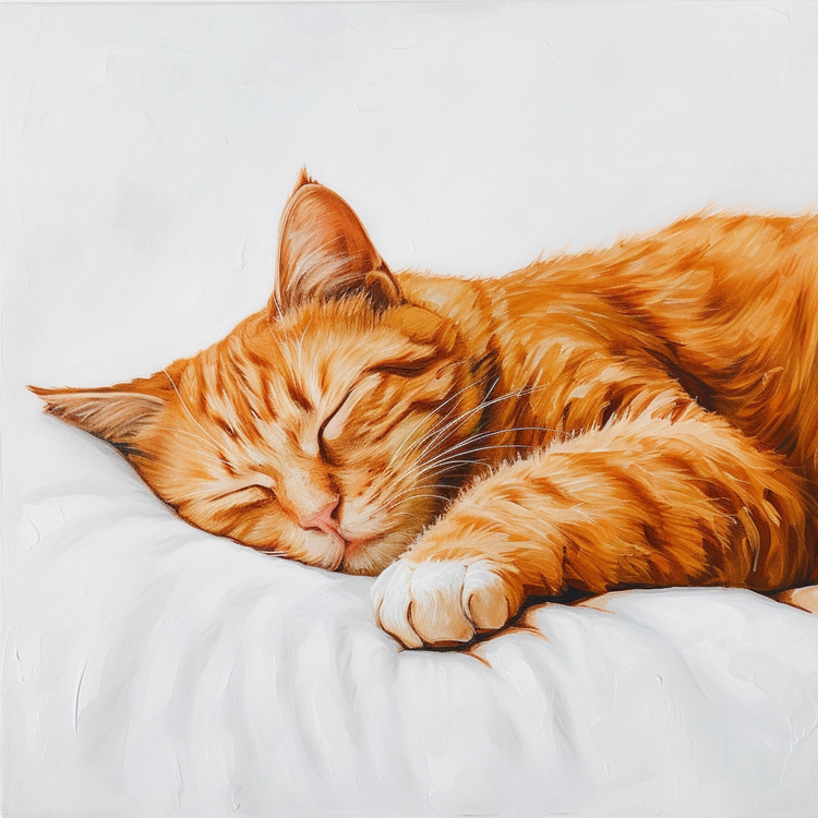 Napping Day,Orange,Cat