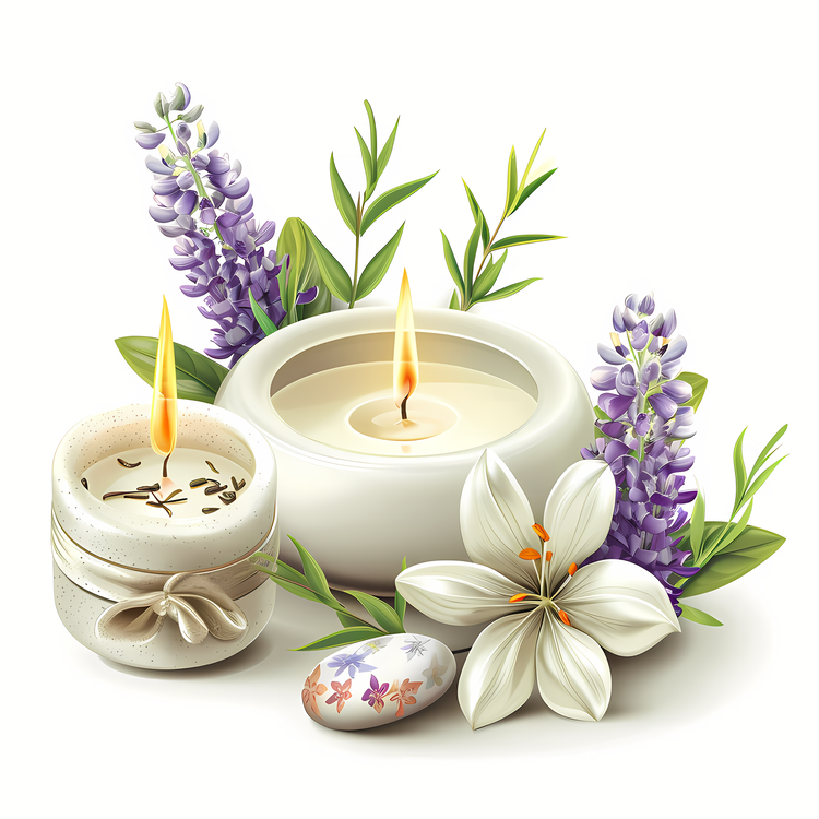 Candle And Flower,Spa,Others