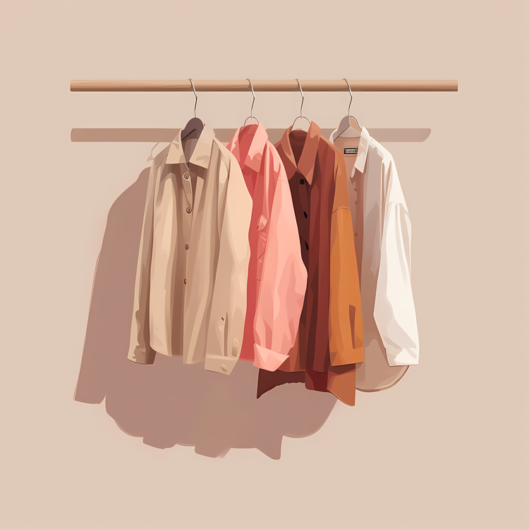 Shirts Hanging On Rack,Others