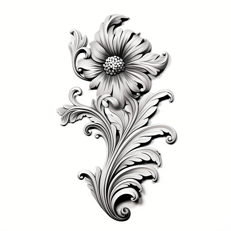 Victorian Flower Ornament Scroll,Others