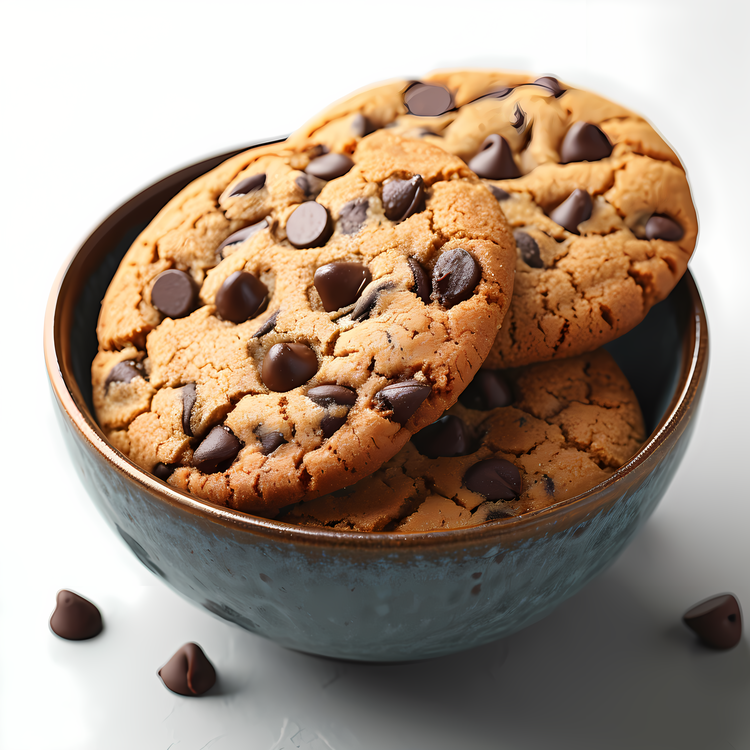 Chocolate Chip Cookies In Bowl,Others