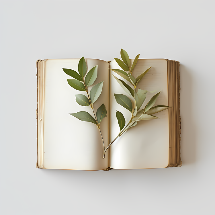 Open Book,Book,Plant