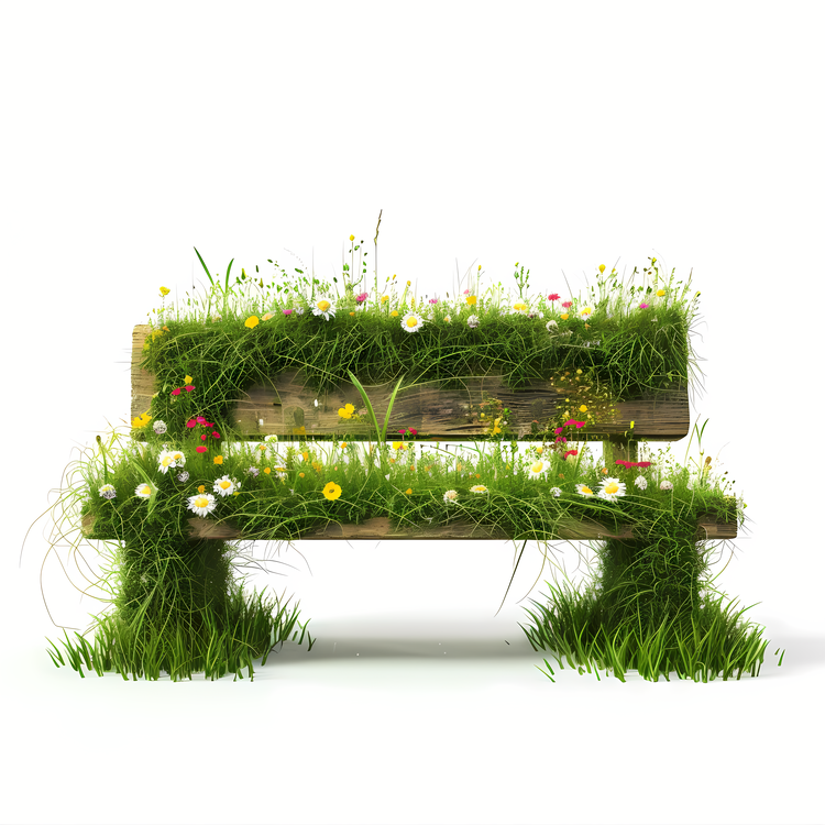 Grass Bench,Green Grass,Grassy