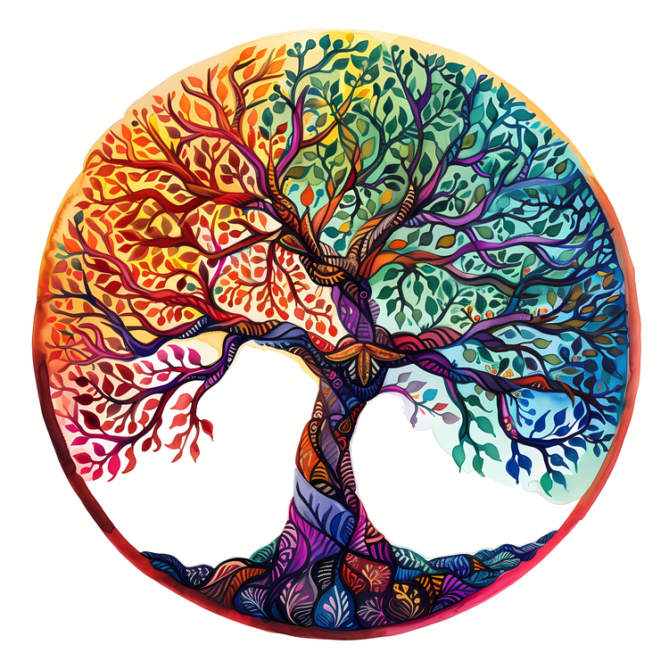 Tree Of Life,Tree,Colored Pencils