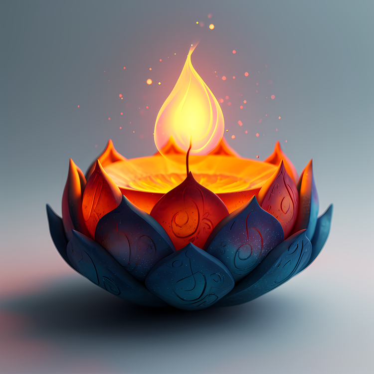 Diwali Lamp,Lotus Flower,Lighting Design