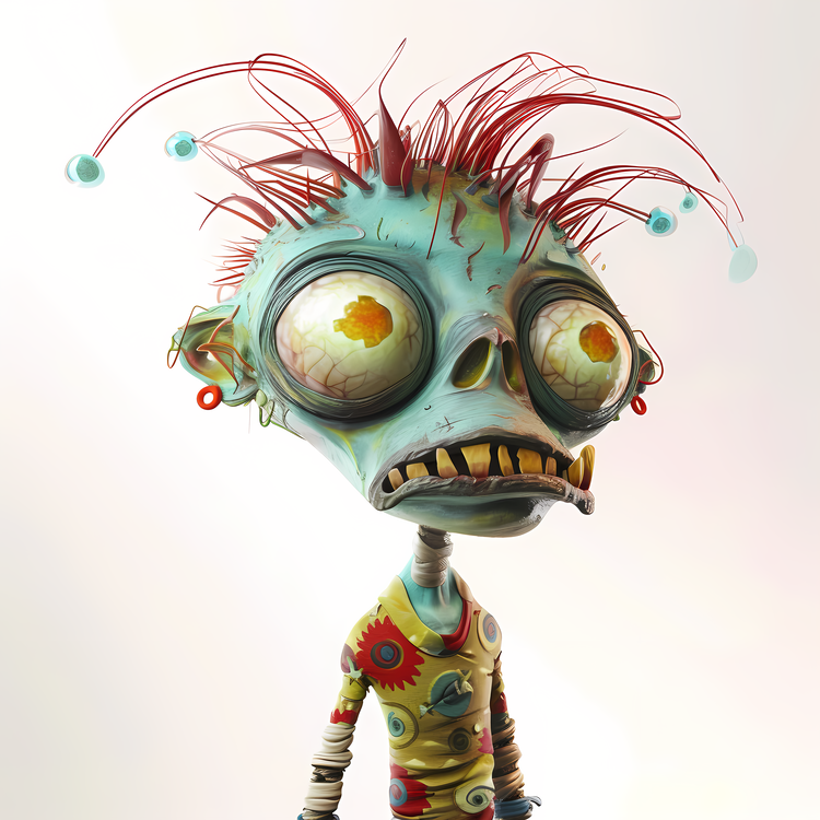 Zombie,Cartoon Character,Monster