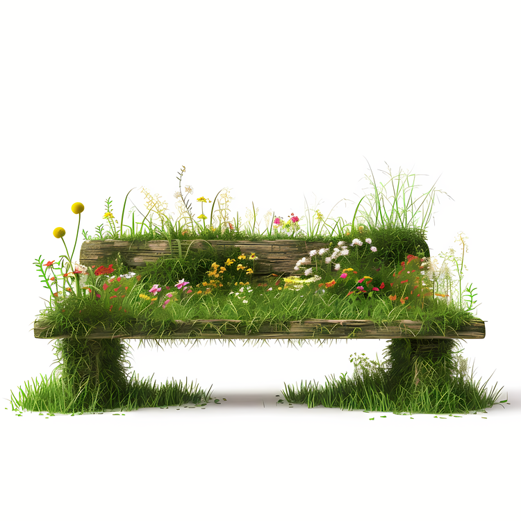 Grass Bench,Grassy,Green