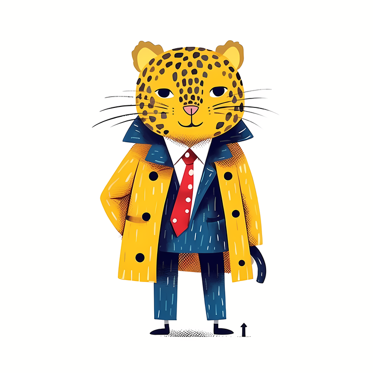 Leopard,Jacket,Tie