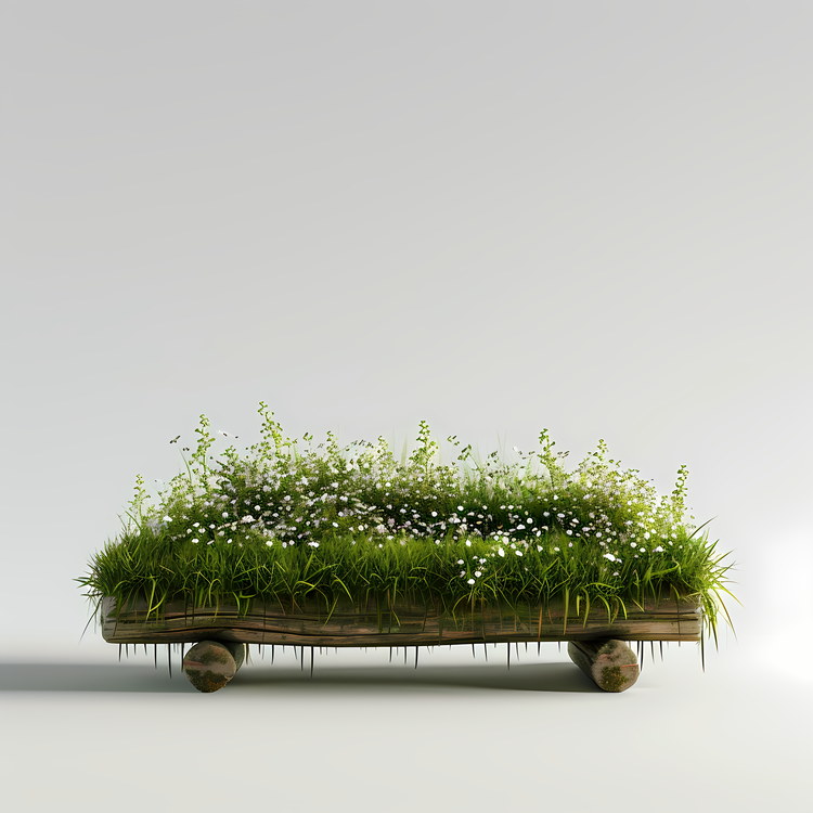 Grass Bench,Garden,Greenery