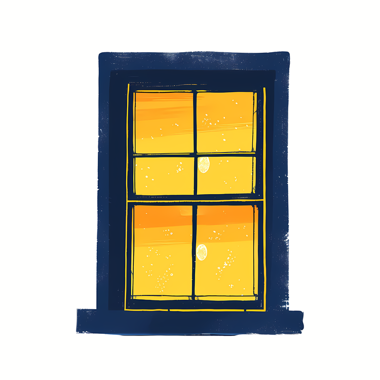 Window,Yellow,Night