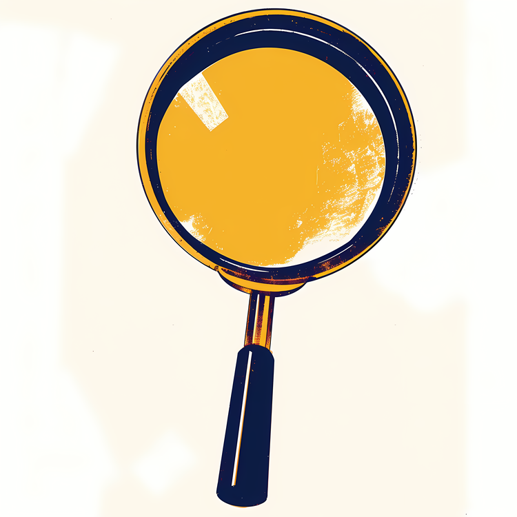 Magnifying Glass,Yellow,Object