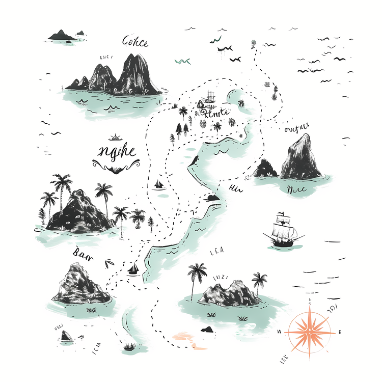 Treasure Map,Maps,Drawings