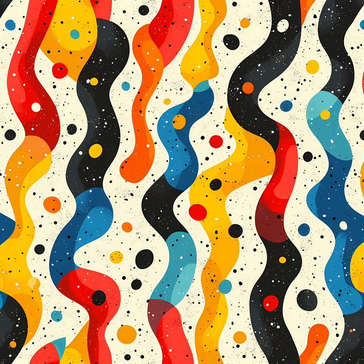 Abstract Shapes Pattern,Seamless,Colorful