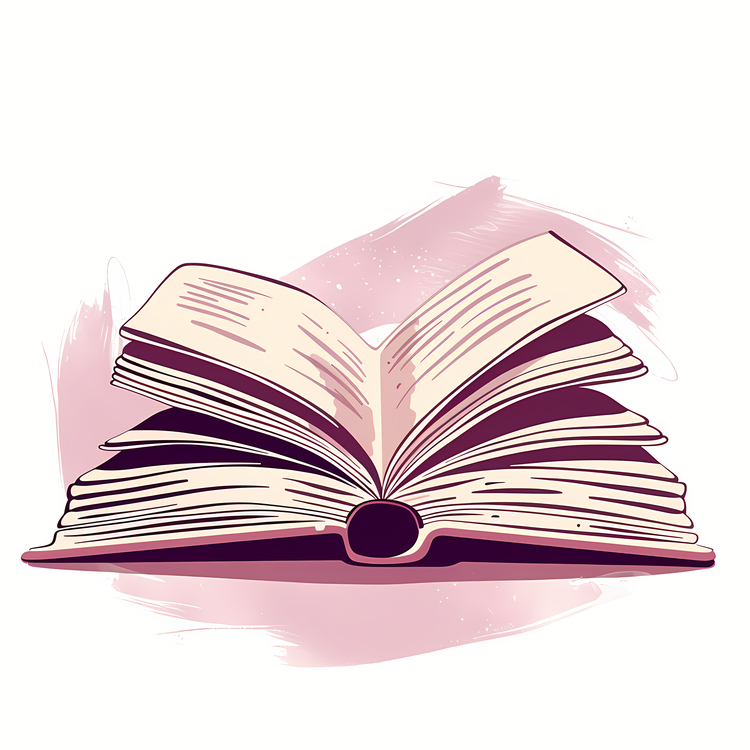 Open Book,Pink Background,Reading