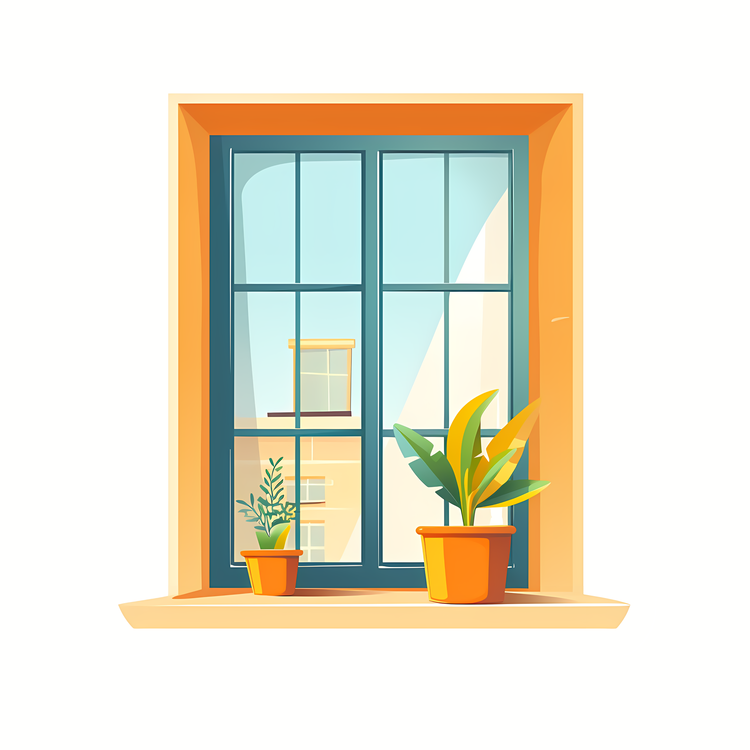 Window,Plant,Flowers
