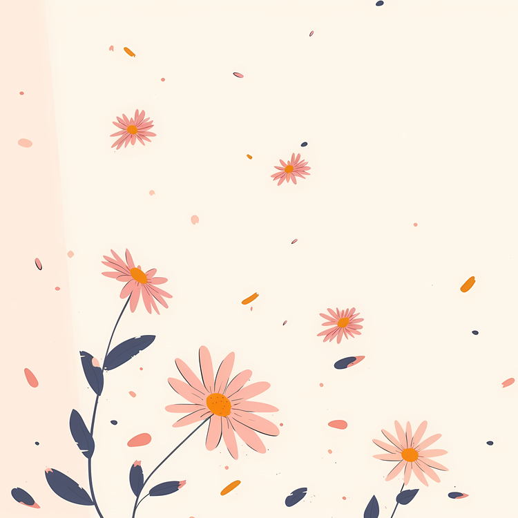 Flying Flowers,Flowers,Daisies
