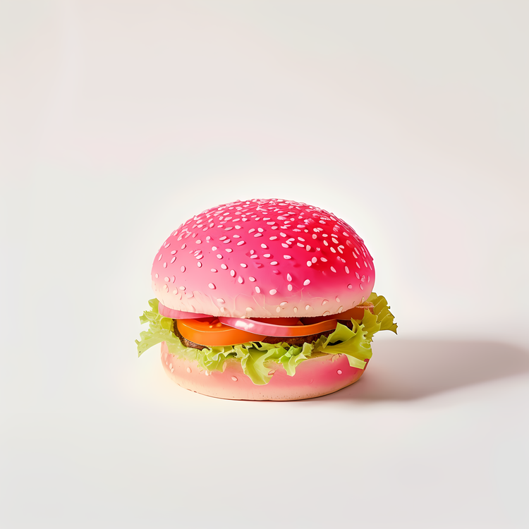 Hamburger,Pink,Fresh
