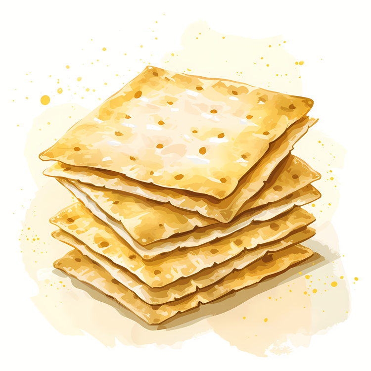Passover,Crackers,Watercolor