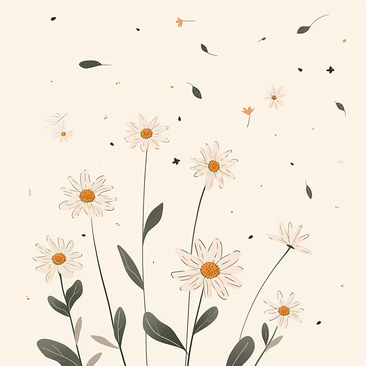 Flying Flowers,Daisy,Wildflower