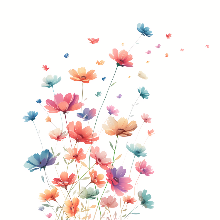 Flying Flowers,Flower,Bouquet